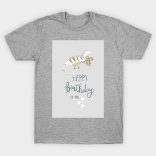 Happy birthday print T-Shirt